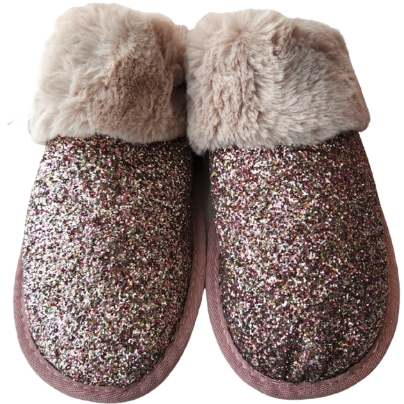 BCBGENERATION Sequin Fur Slippers - Picture 1 of 6